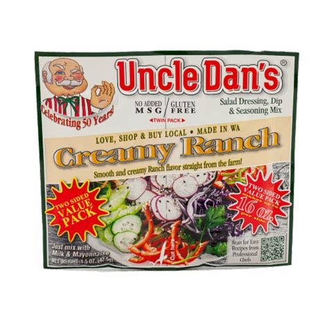 Uncle Dan's® Salad Dressings, Dips, and Seasonings.